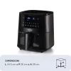 Ariete 4633, heteluchtfriteuse 4L, 1400W, inhoud 4L, 9 programma's, shake- en grillfunctie, temperatuur tot 200°C, zwart