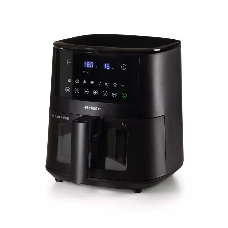 Ariete 4633, heteluchtfriteuse 4L, 1400W, inhoud 4L, 9 programma's, shake- en grillfunctie, temperatuur tot 200°C, zwart