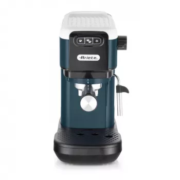 Ariete 1399 espressomachine, voor koffiepoeder en ESE-pads, 1300 W, 1,1 l inhoud, 15 bar druk, filter voor 1, 2 kopjes en ESE-pads, cappuccino, wit