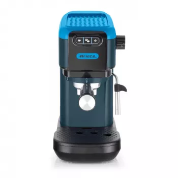 Ariete 1399 espressomachine, voor koffiepoeder en ESE-pads, 1300 W, 1,1 l inhoud, 15 bar druk, filter voor 1, 2 kopjes en ESE-pads, cappuccino, blauw