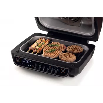 Ariete 4635 Air Fryer Grill, heteluchtfriteuse en grill, steakgrill, 1700 W, inhoud 8 l, frituren en grillen, 8 bereidingsfuncties, timer, zwart