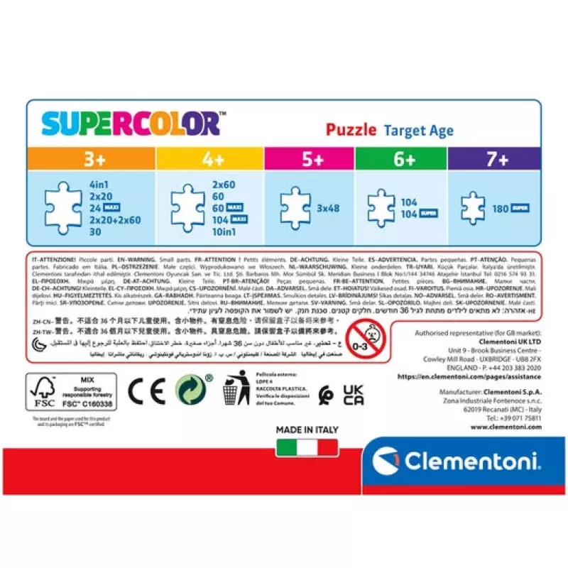 Clementoni Supercolor Disney Princess puzzel 30 stukjes tekenfilms
