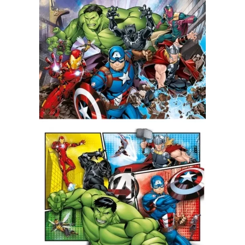 Clementoni Puzzel 2x60 stukjes, The Avengers (21605)
