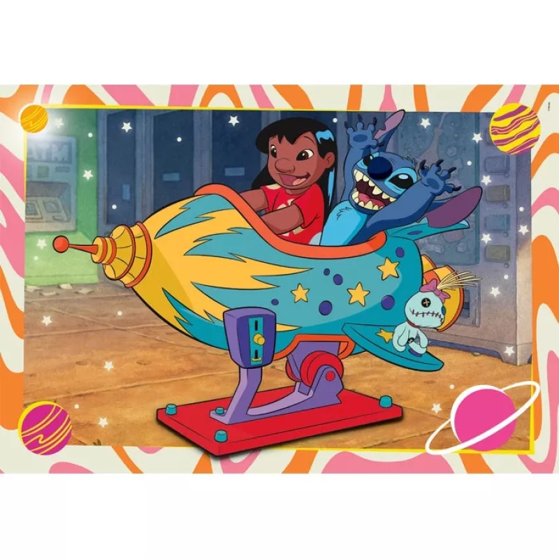 Clementoni Supercolor puzzel 2x60 stukjes, Stitch (24822)