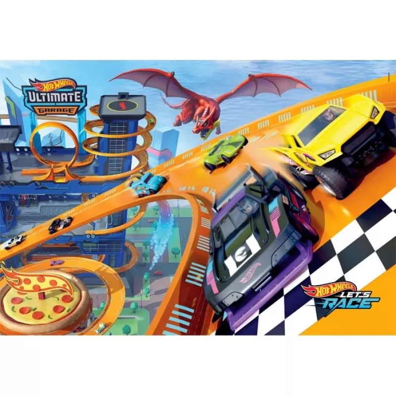 Clementoni Supercolor 25760 puzzel 104 stukjes voertuigen