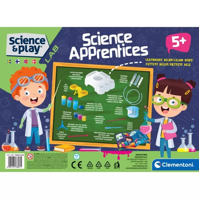 Clementoni Science & Play Science Apprentices, experimenteerdoos, diverse, 5 jaar