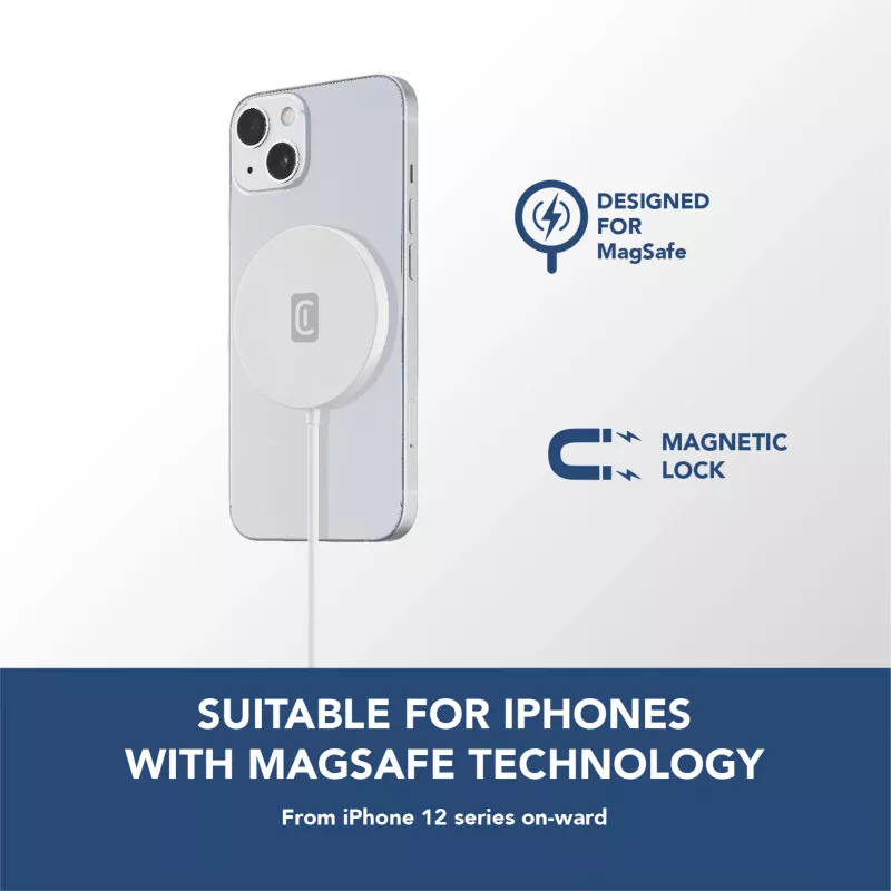 Cellularline Mag – draadloze oplader, draadloos oplaadstation voor MagSafe-systeem