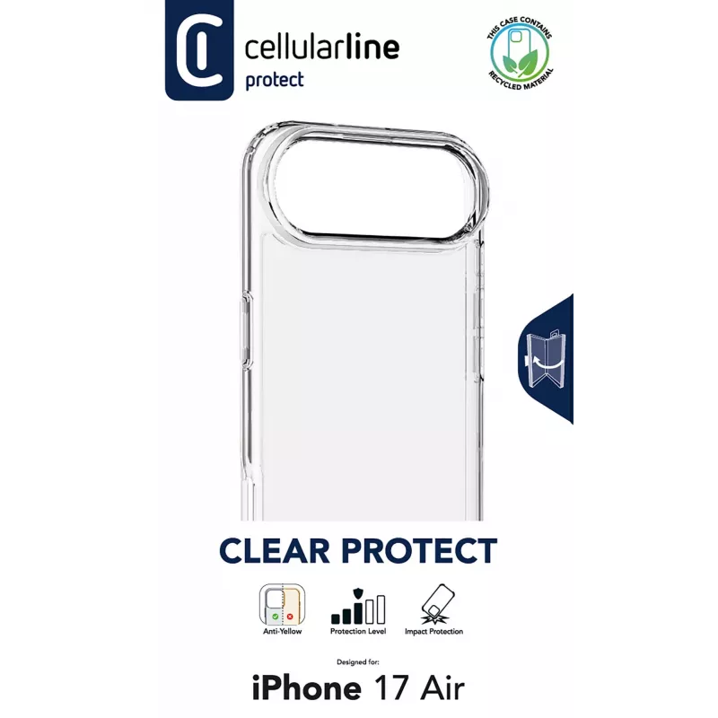 Cellularline Clear Protect - iPhone Air hardcase met rubberen randen