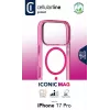Cellularline Iconic Mag - iPhone 17 Pro transparante hoes met gekleurde randen, compatibel met het MagSafe-ecosysteem