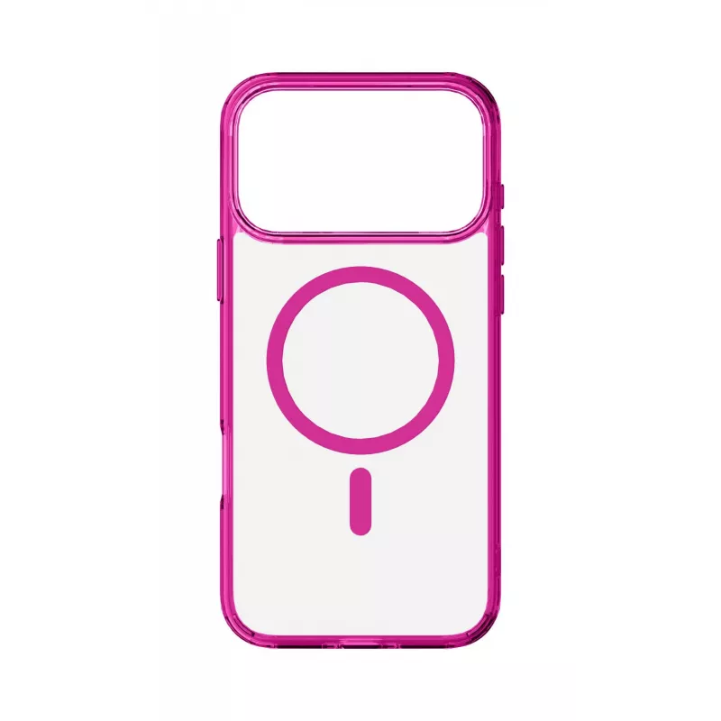 Cellularline Iconic Mag - iPhone 17 Pro transparante hoes met gekleurde randen, compatibel met het MagSafe-ecosysteem