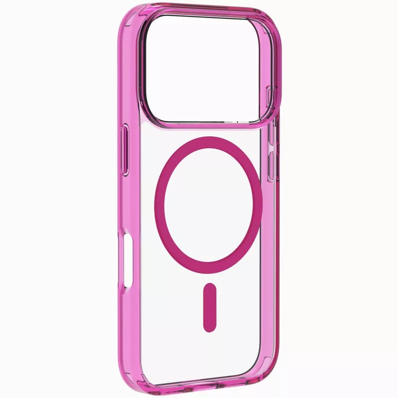 Cellularline Iconic Mag - iPhone 17 Pro transparante hoes met gekleurde randen, compatibel met het MagSafe-ecosysteem