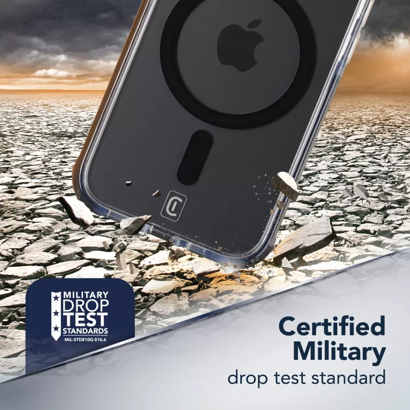 Cellularline Iconic Mag - iPhone 17 Pro transparante hoes met gekleurde randen, compatibel met het MagSafe-ecosysteem