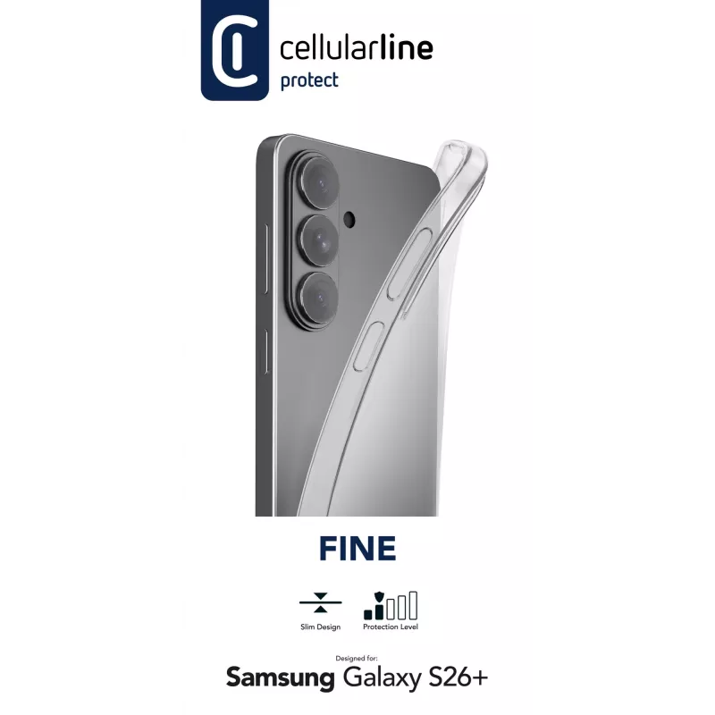 Cellularline Fine - Galaxy S26+, cover, Samsung, Galaxy S26 Edge, 17 cm (6,7