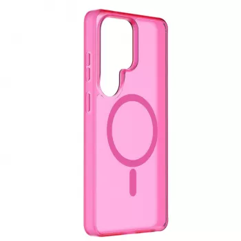 Cellularline FROSTY MAG - Galaxy S26 Ultra halftransparante hoes met matte afwerking en gekleurde randen, compatibel met het Qi2-ecosysteem en magnetische accessoires voor Samsung.