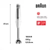 Braun MultiQuick 7 MQ7035IWH 0,6 L staafmixer 1000 W roestvrij staal, wit