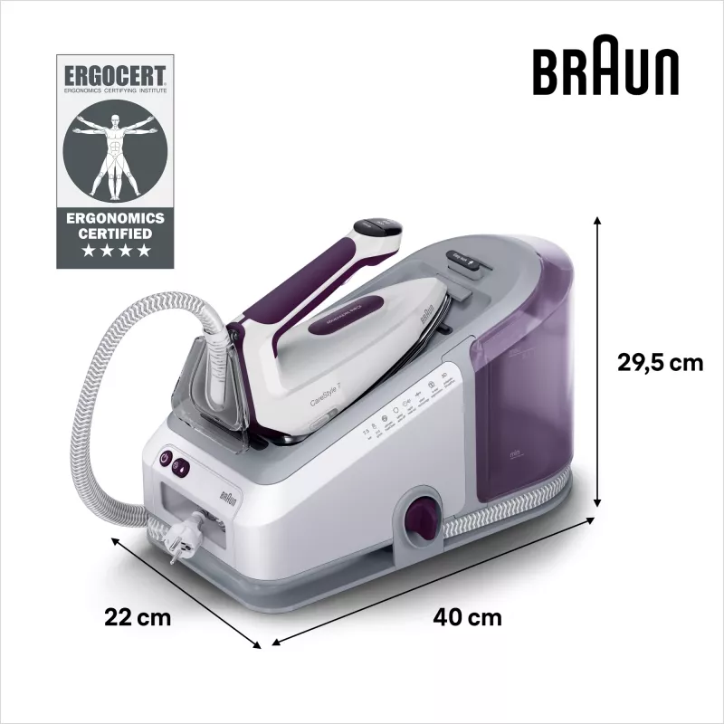 Braun CareStyle 7 IS7266VI 2700 W 2 L EloxalPlus-strijkzool paars