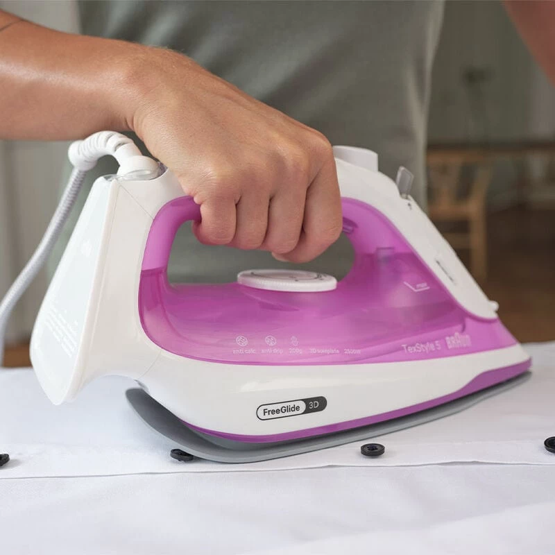 Braun TexStyle 5 SI 5225 stoomstrijkijzer 2500 W roze, wit