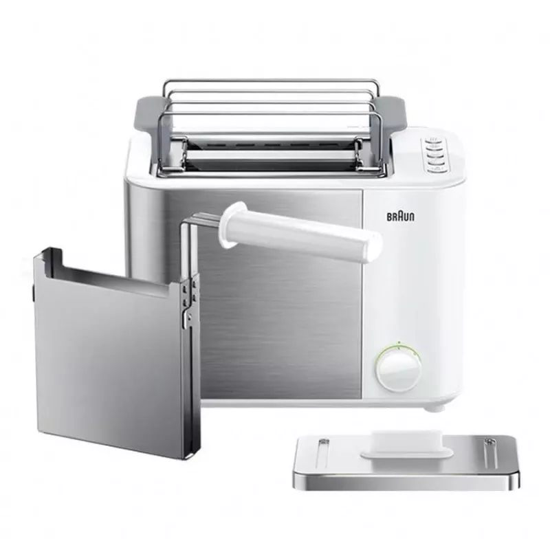 Braun GRILLE-PAIN HT5015WH 13 2 sneetjes 1000 W grijs, wit
