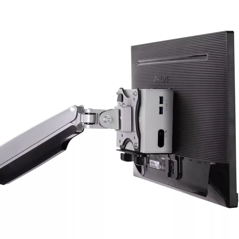 Techly onder tafel verstelbare CPU-houder, 5 kg, 75 x 75 mm, 100 x 100 mm, zwart