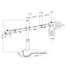 Techly ICA-LCD 2524 Monitorarm / -standaard 81,3 cm (32 inch) bureau zwart