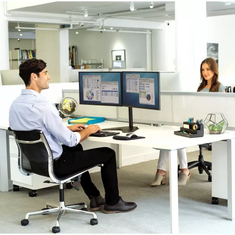Techly ICA-LCD 2524 Monitorarm / -standaard 81,3 cm (32 inch) bureau zwart