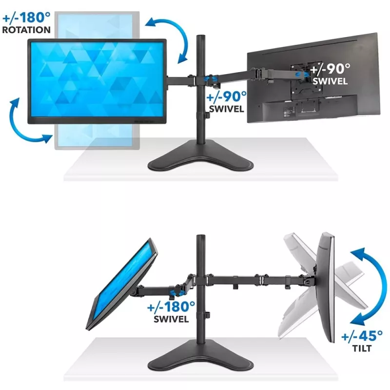 Techly ICA-LCD 2524 Monitorarm / -standaard 81,3 cm (32 inch) bureau zwart