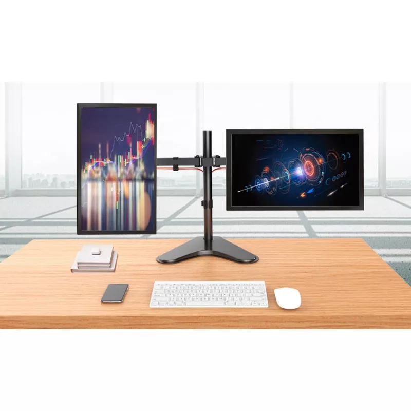 Techly ICA-LCD 2524 Monitorarm / -standaard 81,3 cm (32 inch) bureau zwart