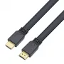 Techly HDMI 2.0 platte kabel High Speed met Ethernet A/A M/M 1m