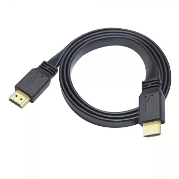 Techly HDMI 2.0 platte kabel High Speed met Ethernet A/A M/M 1m