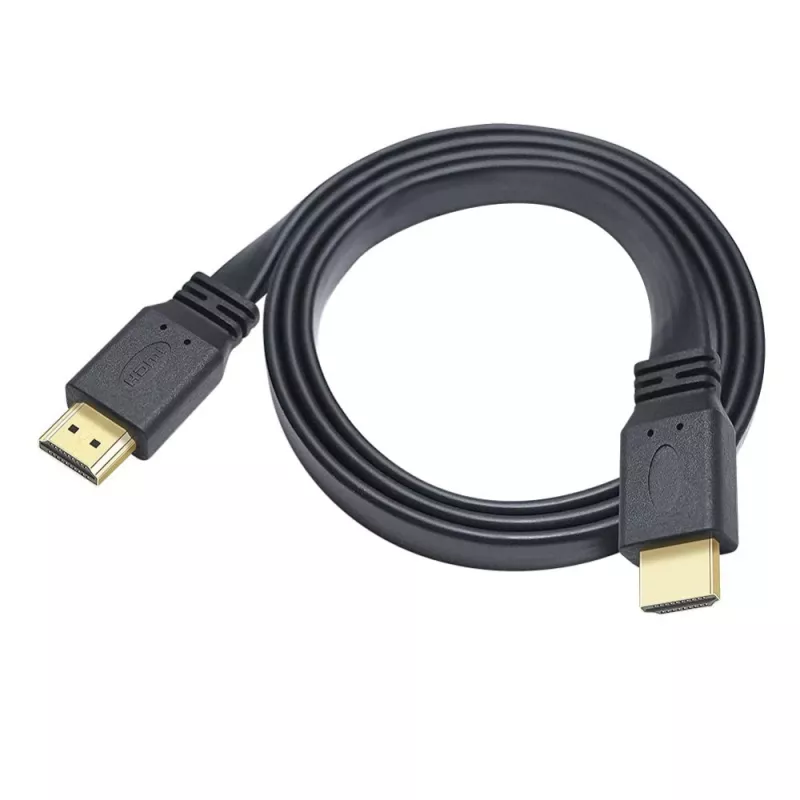 Techly HDMI 2.0 platte kabel High Speed met Ethernet A/A M/M 1m