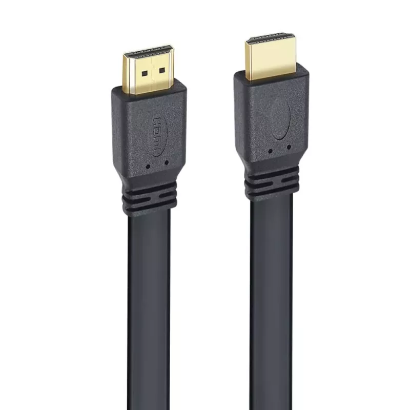 Techly HDMI 2.0 platte kabel High Speed met Ethernet A/A M/M 1m