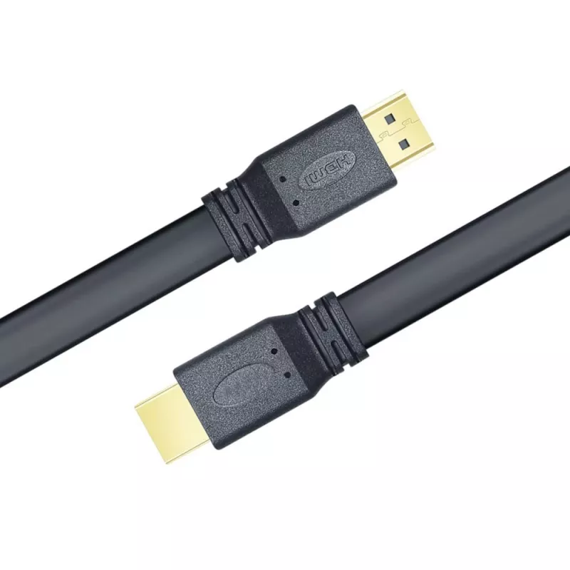 Techly HDMI 2.0 platte kabel High Speed met Ethernet A/A M/M 1m