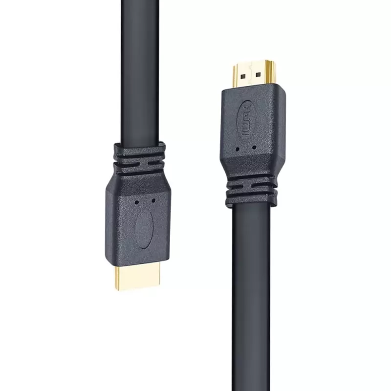 Techly HDMI 2.0 platte kabel High Speed met Ethernet A/A M/M 1m