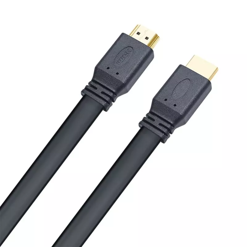 Techly HDMI 2.0 platte kabel High Speed met Ethernet A/A M/M 1m