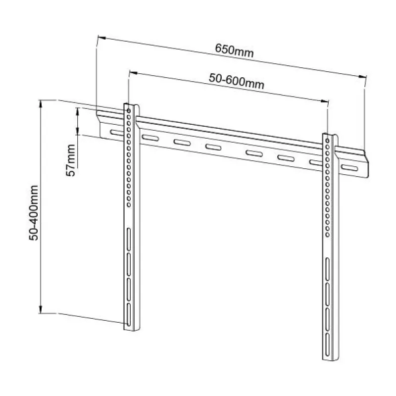 Techly ICA-PLB-114L 165,1 cm (65 inch) zwart