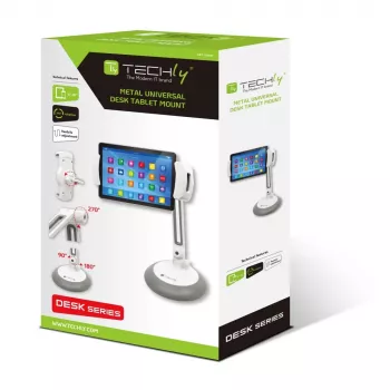 Techly universele desktopstandaard voor smartphone en tablet tot 10 inch