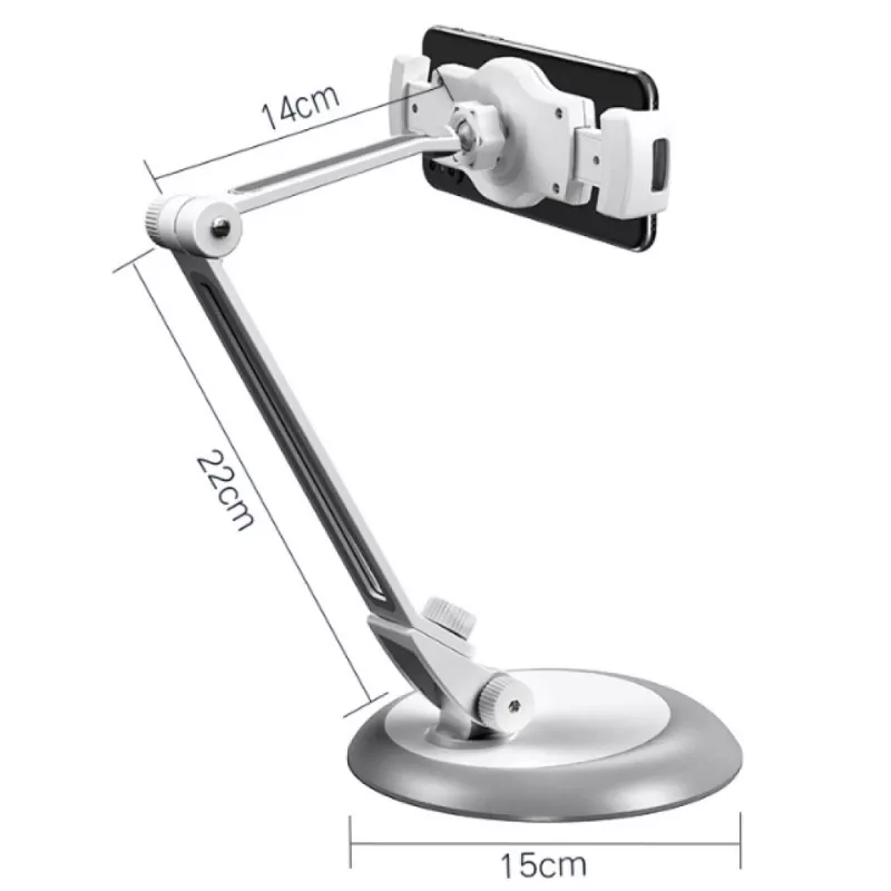 Techly universele desktopstandaard voor smartphone en tablet tot 10 inch