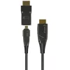 Techly HDMI A/A Micro HDMI AOC glasvezelkabel 4K 10m, 10 m, HDMI type A (standaard), HDMI type D (Micro), 3D, 18 Gbit/s, zwart