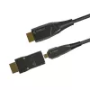 Techly HDMI A/A Micro HDMI AOC glasvezelkabel 4K 10m, 10 m, HDMI type A (standaard), HDMI type D (Micro), 3D, 18 Gbit/s, zwart