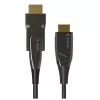 Techly HDMI A/A Micro HDMI AOC glasvezelkabel 4K 20m, 20 m, HDMI type A (standaard), HDMI type D (Micro), 3D, 18 Gbit/s, zwart