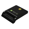 Techly compacte smartcard-lezer/schrijver USB-C™ wit, USB 2.0, 1,5 m, zwart, 102 g