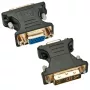 Techly DVI-stekker/VGA-bus analoge videoadapter zwart, DVI-A, VGA, zwart