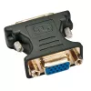 Techly DVI-stekker/VGA-bus analoge videoadapter zwart, DVI-A, VGA, zwart