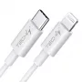 Techly oplaad- en synchronisatiekabel USB-C naar Lightning 1 m wit