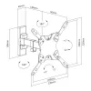 Techly ICA-PLB-400STY 106,7 cm (42 inch) zwart