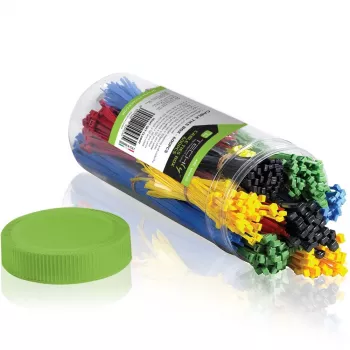 Techly ISWT-SET-CL600T kabelbinders multifunctionele kabelbinders nylon veelkleurig 600 st.