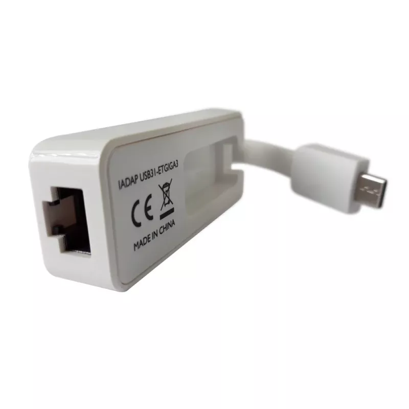 Techly USB 3.1 Type-C naar RJ45 Gigabit Ethernet-adapter, wit