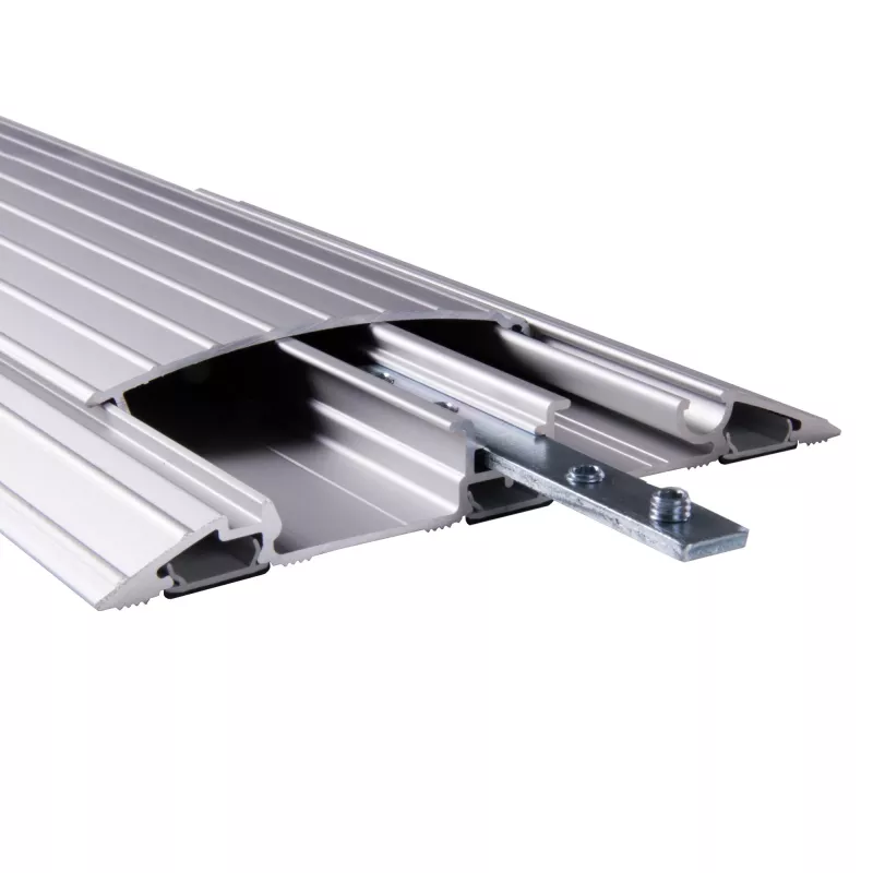 Dataflex Addit kabelbrug 60 cm – recht 402, kabelbrug, zilver, aluminium, 500 kg, 2 cm, 145 mm