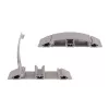 Dataflex Addit kabelbrug 60 cm – recht 402, kabelbrug, zilver, aluminium, 500 kg, 2 cm, 145 mm