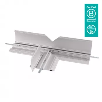Dataflex Addit kabelbescherming - T-verbinding 462, kabelbescherming, zilver, aluminium, 500 kg, 2 cm, 260 mm